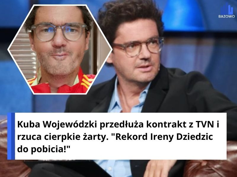 Kuba Wojewódzki przedłuża kontrakt z TVN i rzuca cierpkie żarty. "Rekord Ireny Dziedzic do pobicia!"